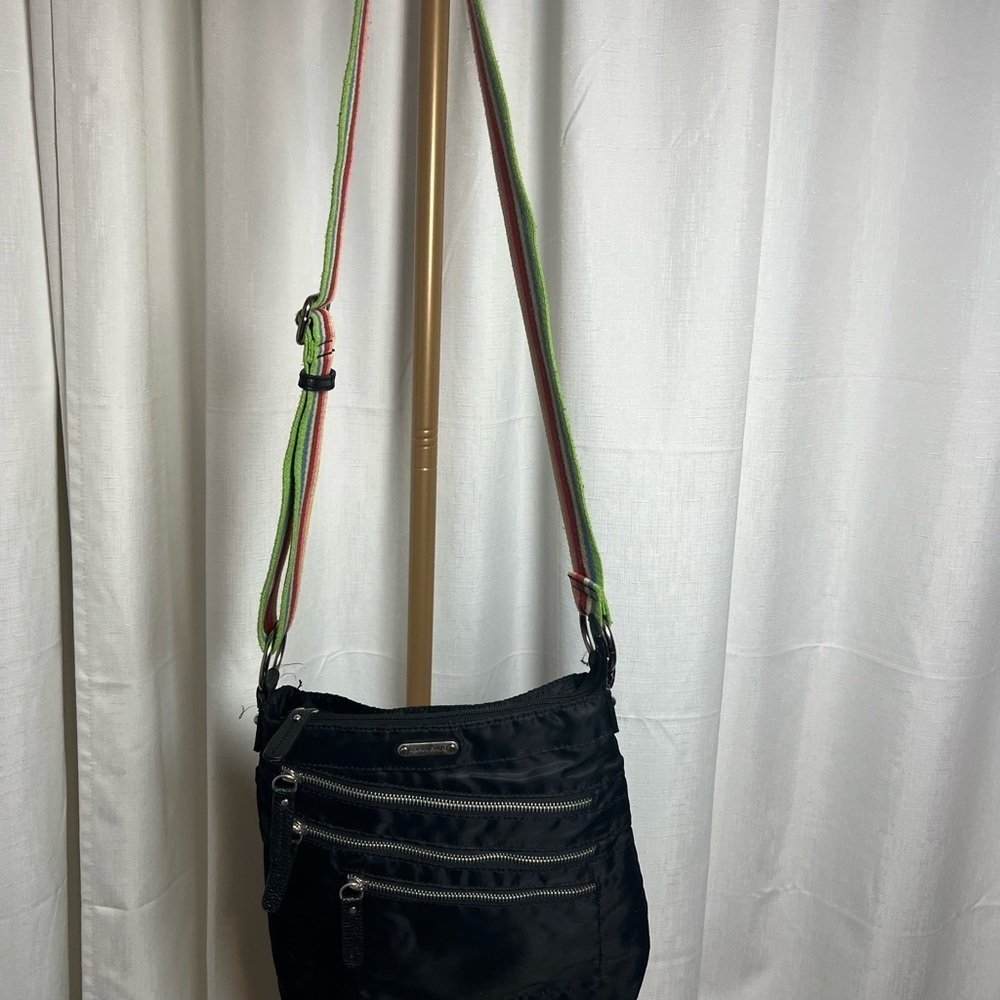 Franco Sarto Black Crossbody Bag with Adjustable Strap